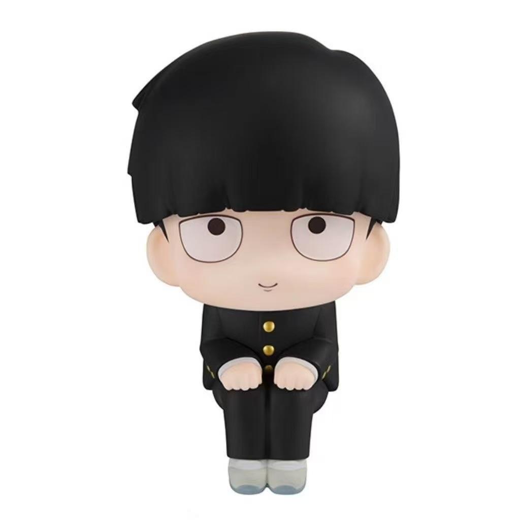 Anime Mob Psycho 100 Figures Gk Reigen Arataka Q Edition Kawaii Sitting Palm Series Model Doll Desktop Ornaments Collectible Toy