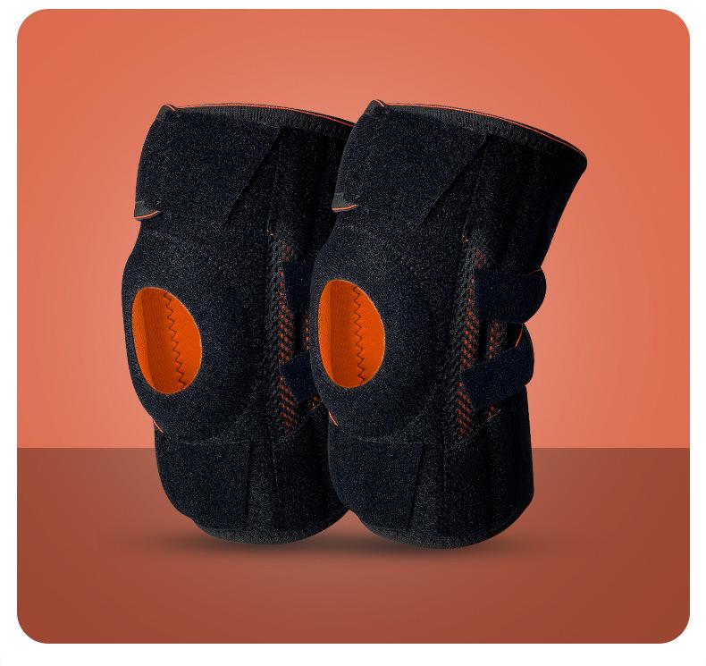 Enhanced Shock-Absorbing Knee Pad with Compression Straps