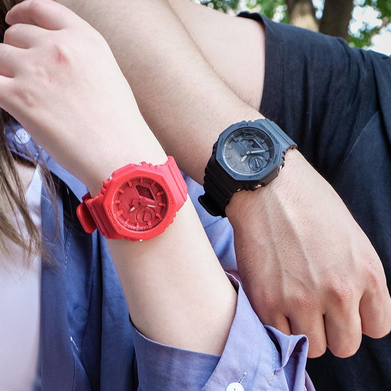 Casio G-Shock Youth Series Waterproof Sports Quartz Watch Resin Strap Men Watches Red GA-2100-4APR