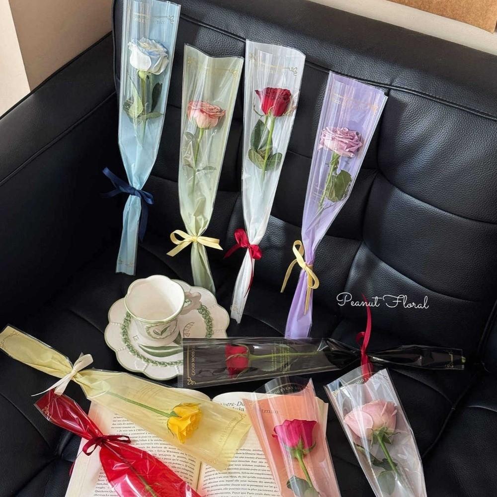 50pcs Waterproof Flower Packaging Bag Transparent Bouquet Packaging Sleeve  Anniversary