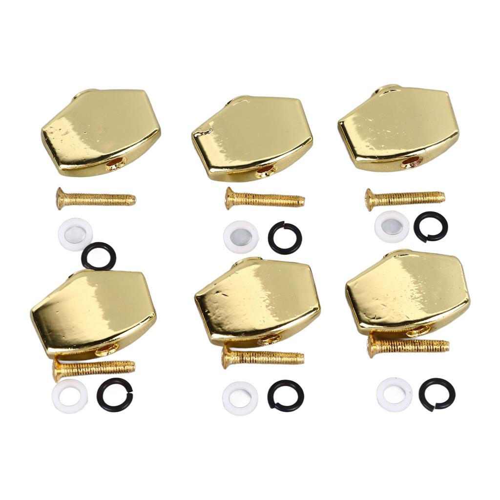 6Pcs Guitar Tuning Peg Buttons Metal Stable Universal Tuner Buttons Replacement for Acoustic