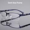 Metal Anti-blue Light Men Business Eyewear Farsighted Reading Glasses Eyeglasses Diopter 0 +0.5+0.75+1.0 To +6.0