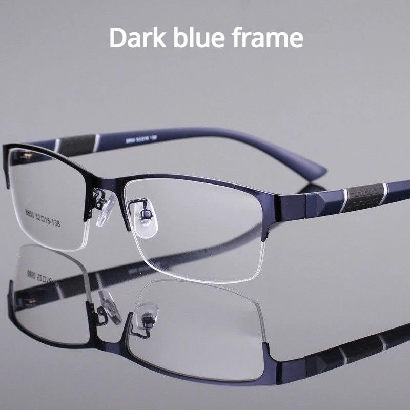 Metal Anti-blue Light Men Business Eyewear Farsighted Reading Glasses Eyeglasses Diopter 0 +0.5+0.75+1.0 To +6.0