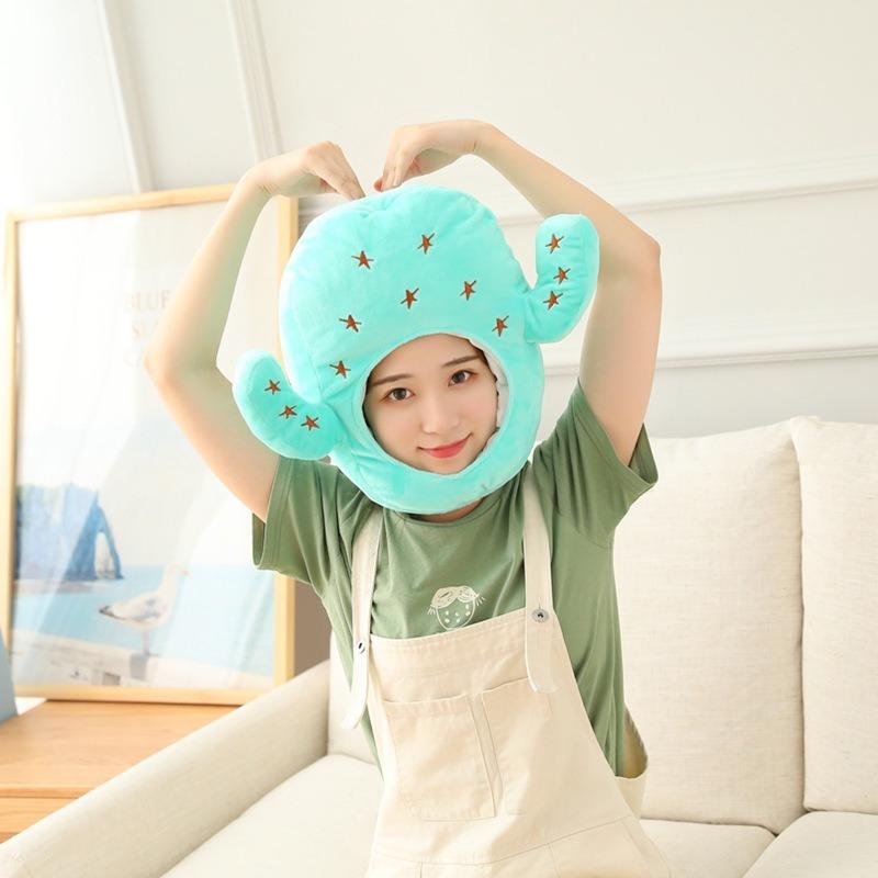 Hat cactus hood hat, plush hood photo props photo props cartoon hood photo props