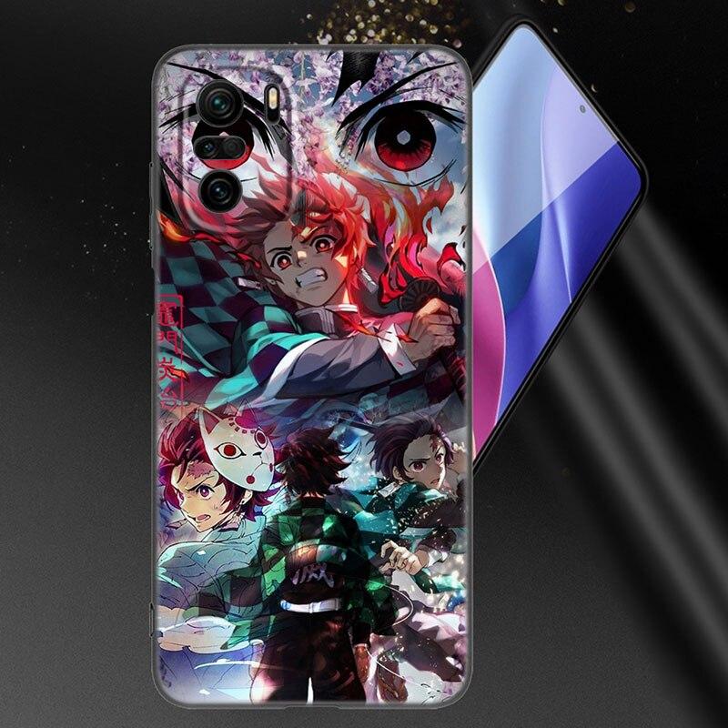 Anime Demon Slayer Kamado Tanjirou Phone Case For Xiaomi Mi POCO X3 NFC GT M4 M3 12 11T 10T Pro A3 11 Lite NE 5G 12X 11i F3