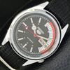 REFURBISHED VINTAGE SEIKO 5 AUTOMATIC 6309A JAPAN MENS BLACK WATCH A441113-4 Sk-a441113