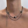 Adjustable Tassel Necklace Y2K Choker Chain Fashion Zircon Choker Necklace  Men