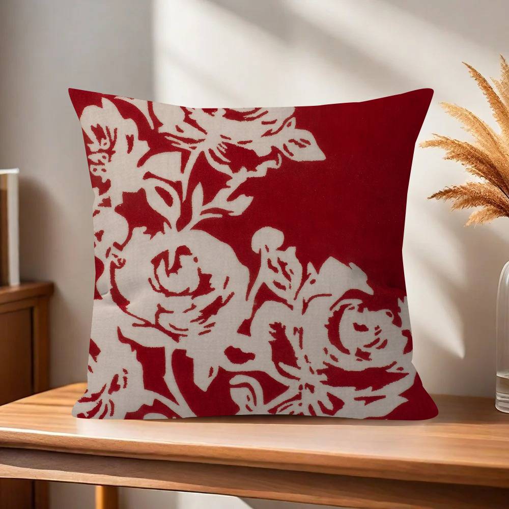 Vintage Floral Art Flower  Pillowcases Home Bedding Decorative Pillow Cover Wedding Super Soft Pillow Case