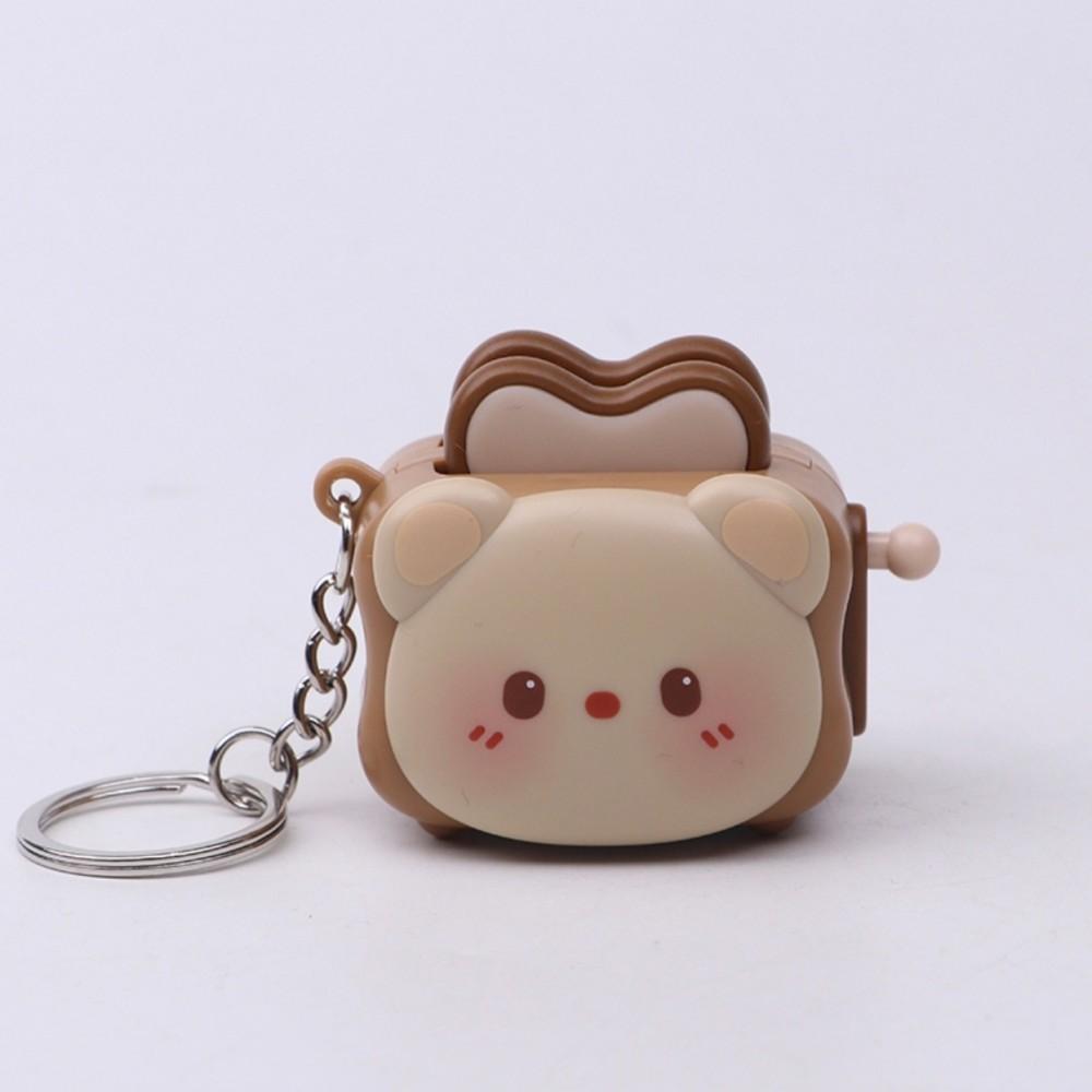 Cute Bread Maker Panda Creative Keychain Decompression Toy Accessories Exquisite Keychain Cartoon Gift коричневый