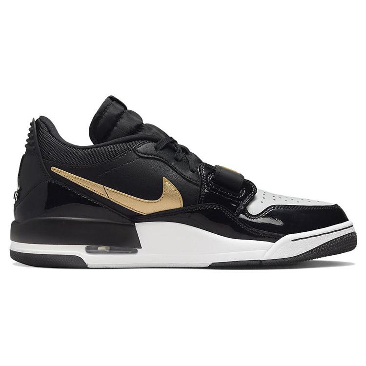New JORDAN Legacy 312 Low Black Metallic Gold CD7069-071