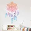 4pcs/set Wallpaper Bohemian Art Sticker Home English Wall Decal Lotus Feather Sticker  Bohemian