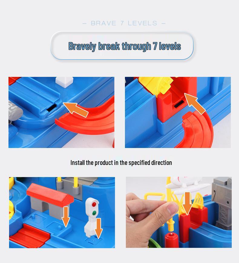Kids' Adventure Track Toy Car Set - Educational Train Gift