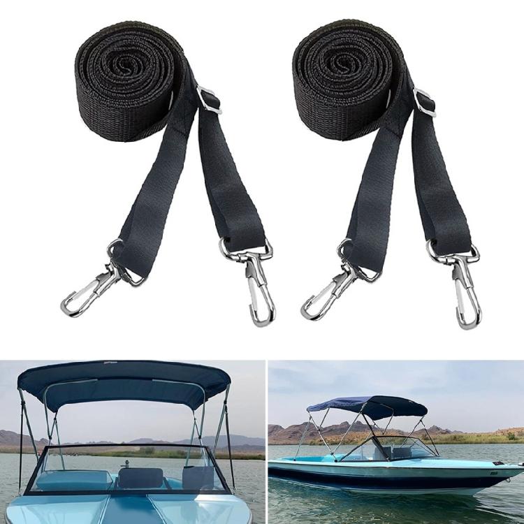Bimini Top Hardware Marine Awning Webbing Straps with Stainless Steel Snap Loop