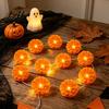 Ghost Festival Party Supplies 10FT LED Chrysanthemum String Light Battery Operated Artificial Marigold Garland Seasonal Embellishments Fairy