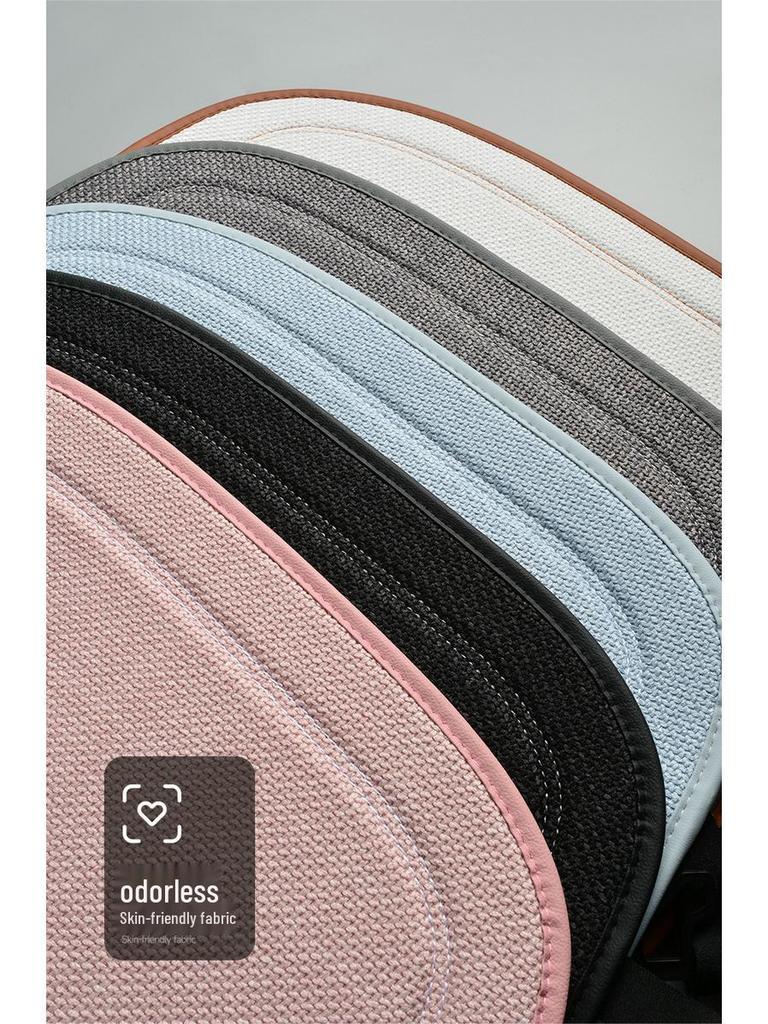 Four Seasons Universal Linen Car Seat Cushion - Cartoon Bear, Breathable, Half-Wrap Rear Seat Cover