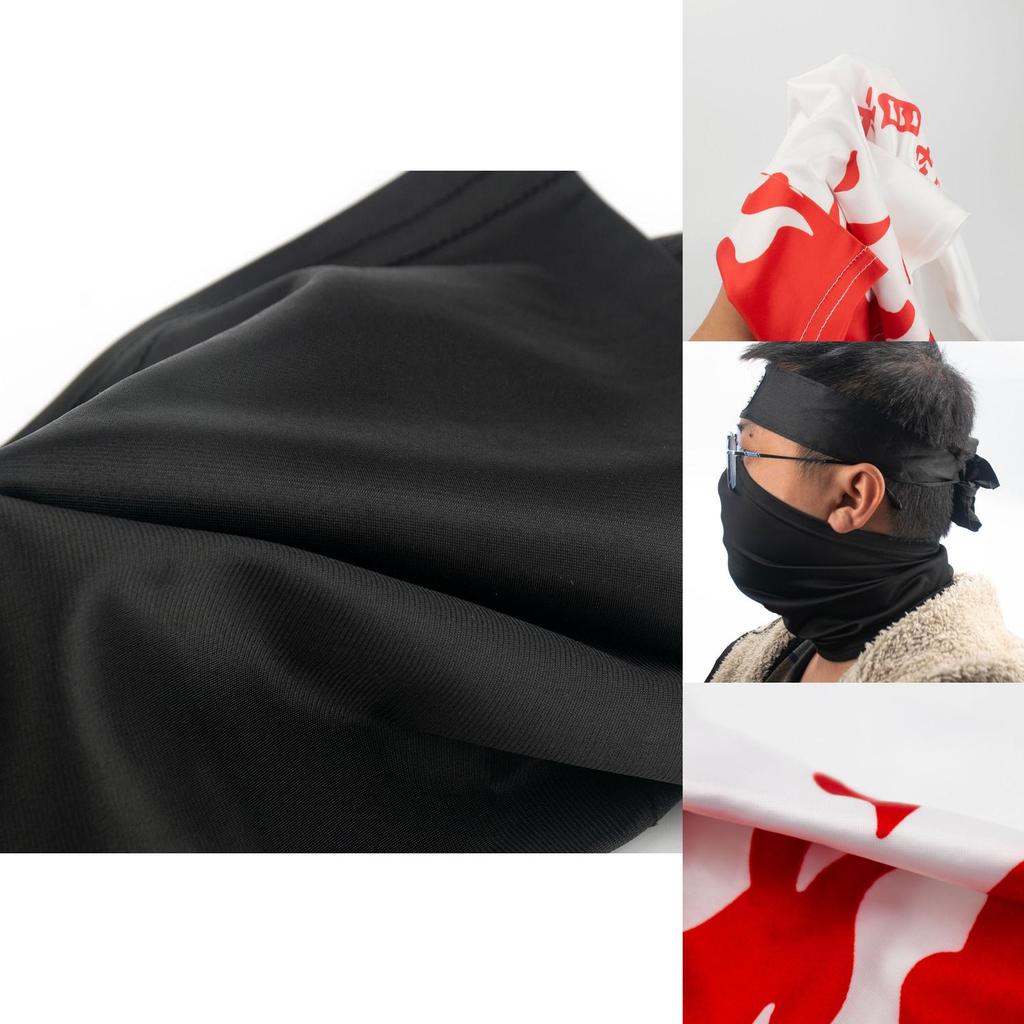 Premium Naruto Kakashi Akatsuki Red Cloud Mask Cosplay Costume Headwear For Fans