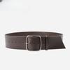 Genuine Leather Belt Women's Dress Jeans Belt Pin Buckle Wide Belt Waist Versatile Retro Leather Belt