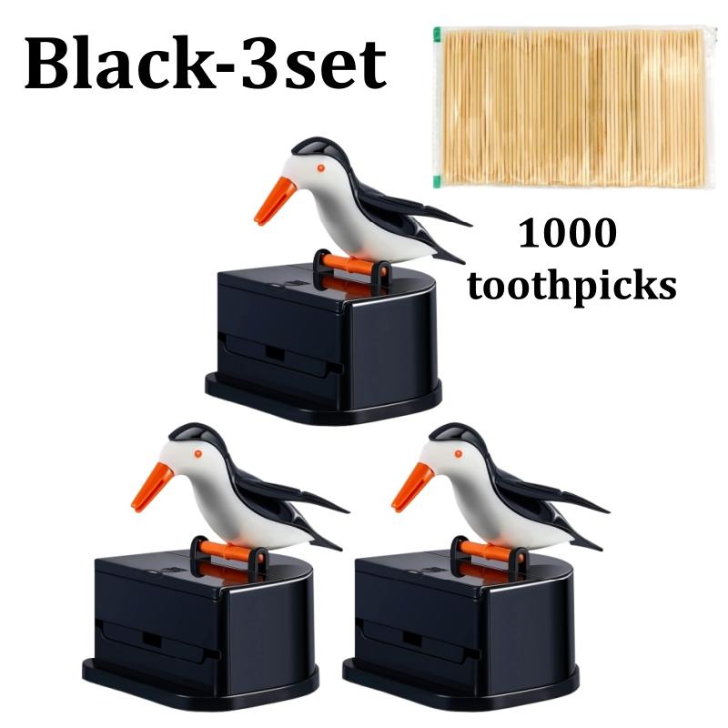Creative Little Bird Toothpick Dispenser Holder Fun Woodpecker Holder Cute and Funny Bird Shape Toothpick Case for Kitchen