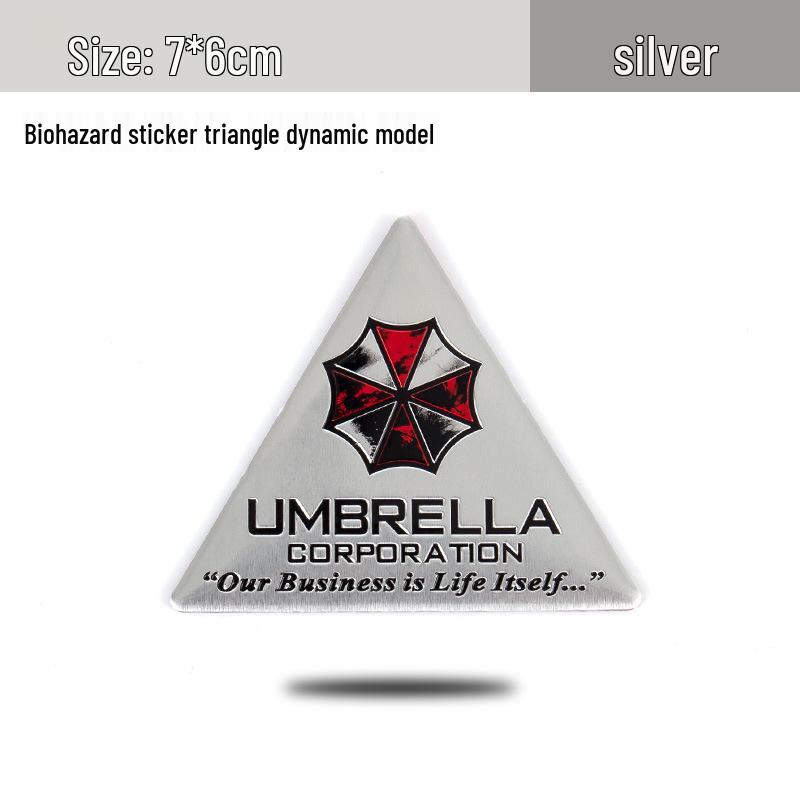 Creative Metal Car Stickers: Biochemical Crisis Scratch Cover & Umbrella Design