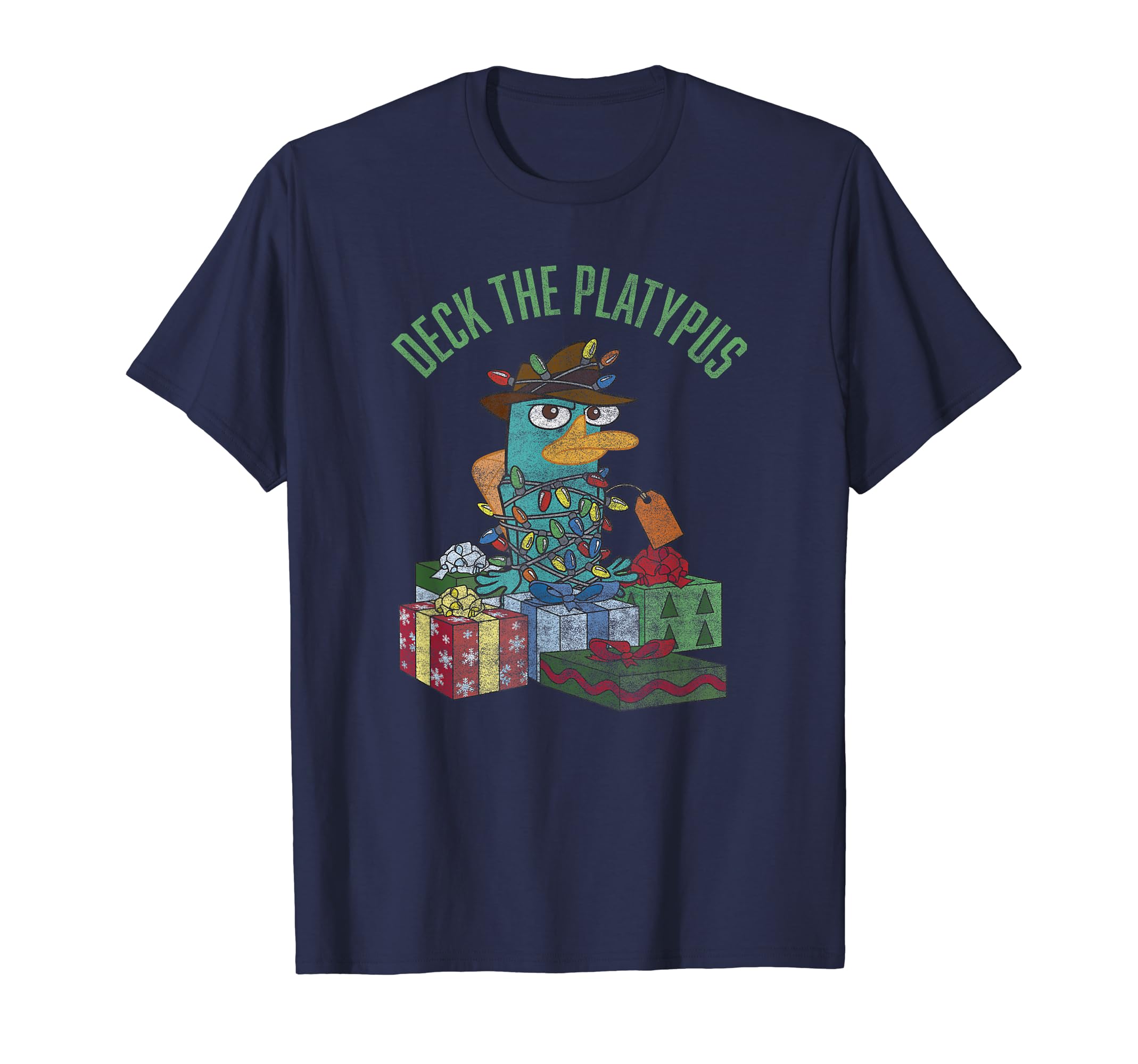 

Disney Phineas and Ferb Christmas Perry Deck Platypus T-Shirt
