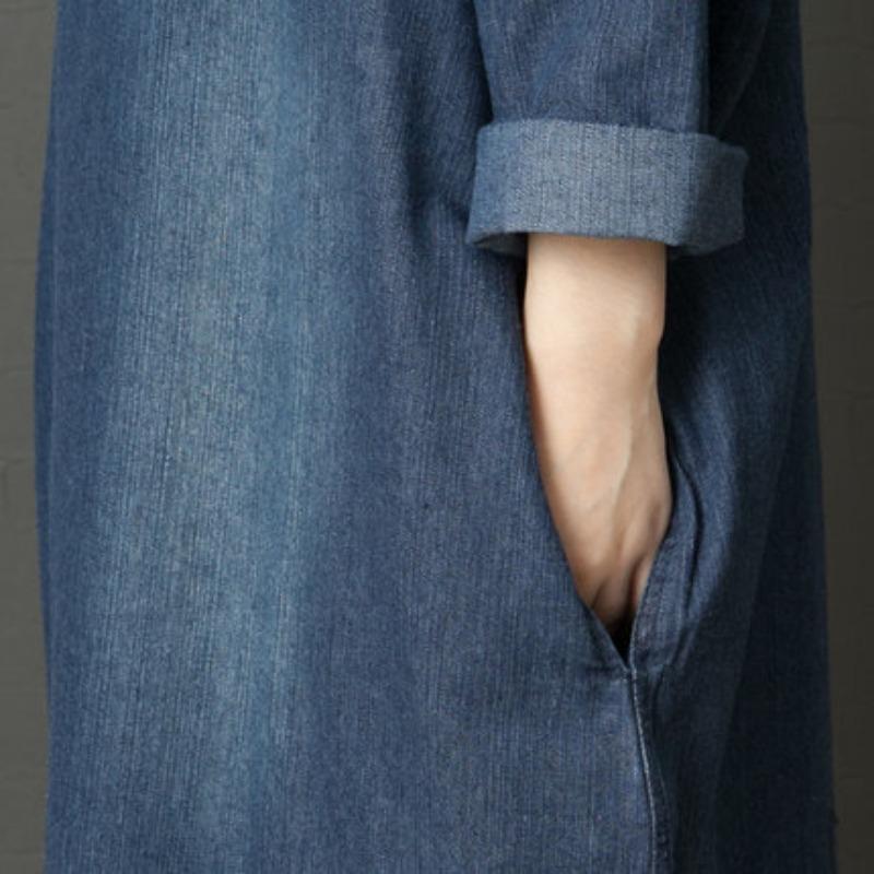 Loose Women's Comfortable Denim Shirt Skirt