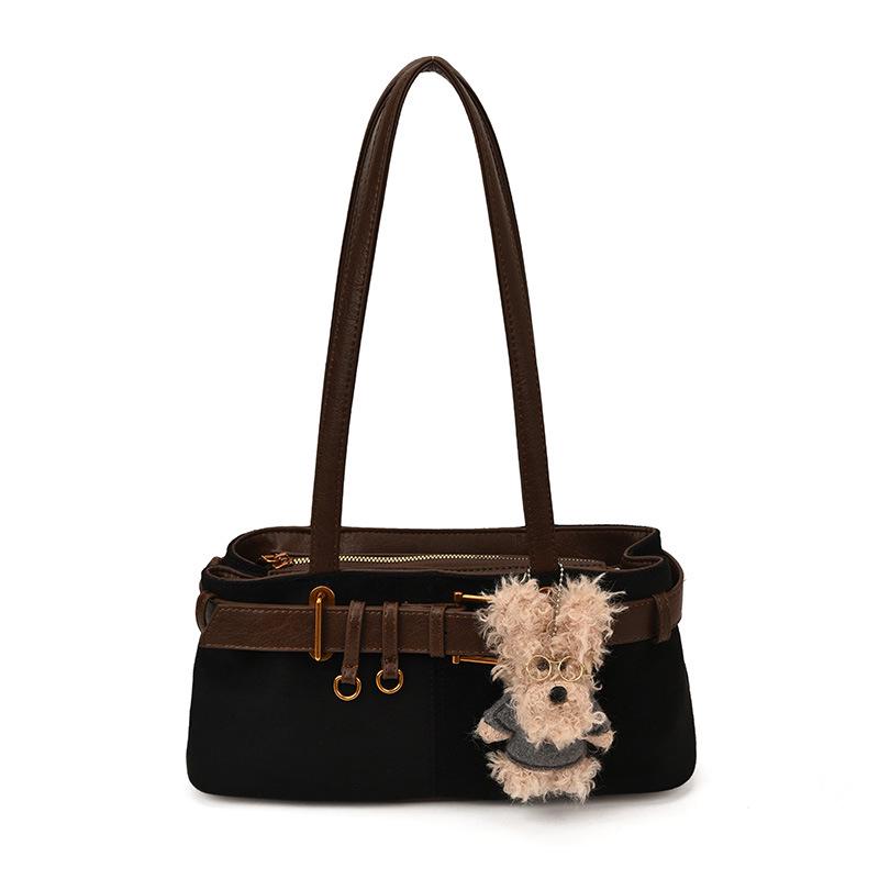 Korean Retro Suede Underarm Bag: Women's Versatile Autumn 2025 Shoulder Handbag for Casual or Work Commutes