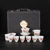 High-end vegetarian-fired ice jade porcelain Kung Fu tea set, household Dehua white porcelain Dunhuang Feitian