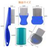 Jravezt Lice Comb Flea Hair Removal Stainless for Long and Short Quickly Removes Lice and for Adults and Children 5-Piece Set, Comb, Comb, Steel,