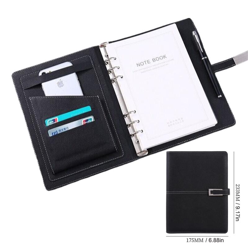 A5 Loose Leaf Rings Planner Binder Notebook Paper Refills Card Phone Organizer Diary Agenda Sketchbook Notepad for Office