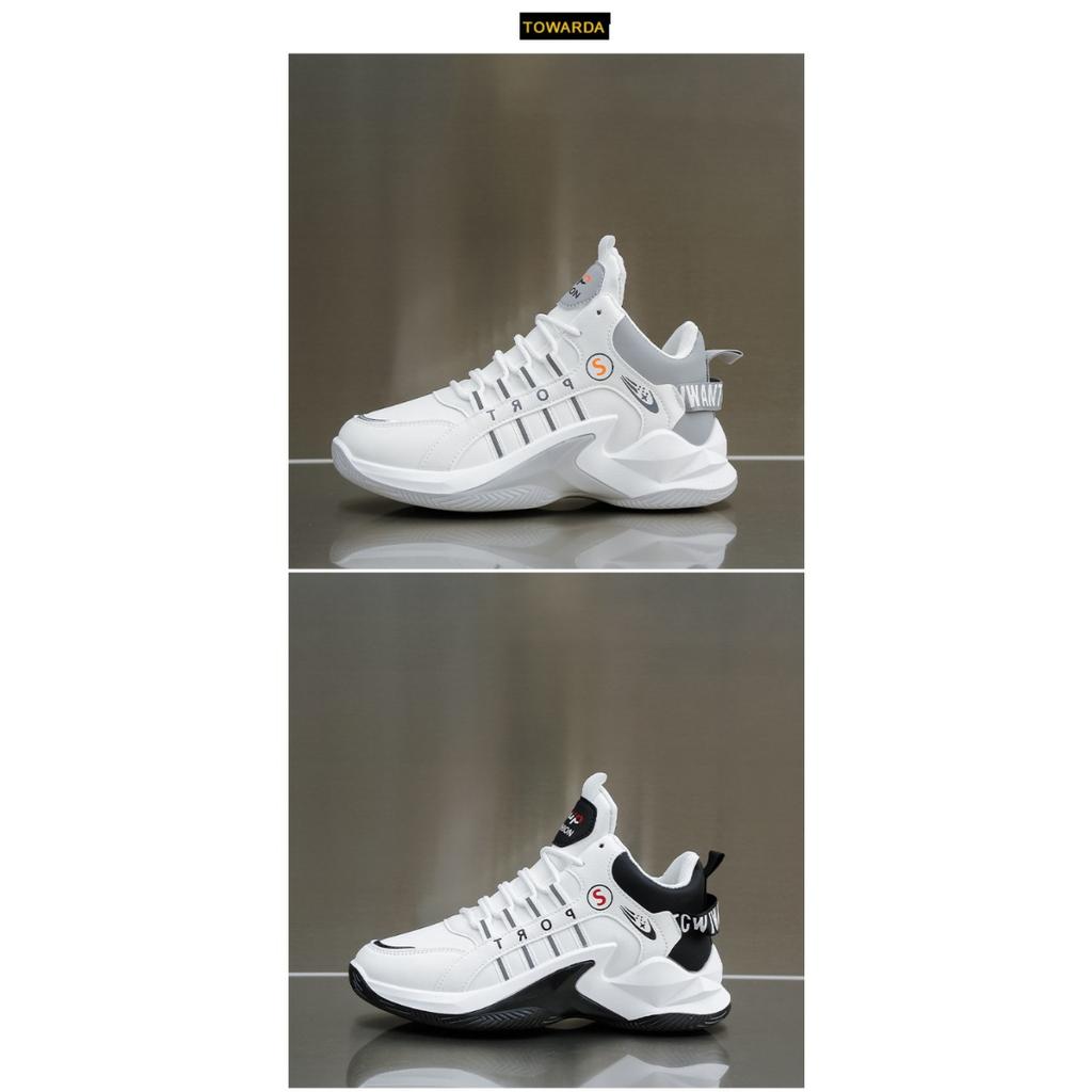 Men's Low Top and High Top Sports Shoes -Breathable PU Upper and Lace Up Design, Suitable for Running, Fitness and Daily Wear, Basketball Shoes