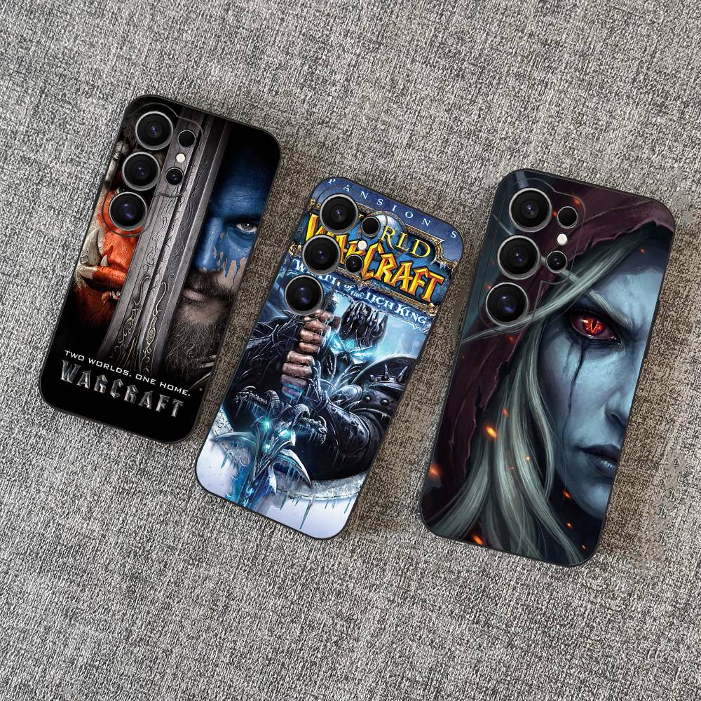 W-World Of W-Warcraft Game Retro Phone Case For Samsung S 24 Fe 25 Ultra Plus 20 Lite 21 30 22 23 24 22 Ultra 5G Fundas