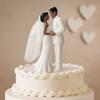 White/Black Cake Toppers Dolls Elegant Bride & Groom Figurines Couple Wedding Cake Topper  Wedding