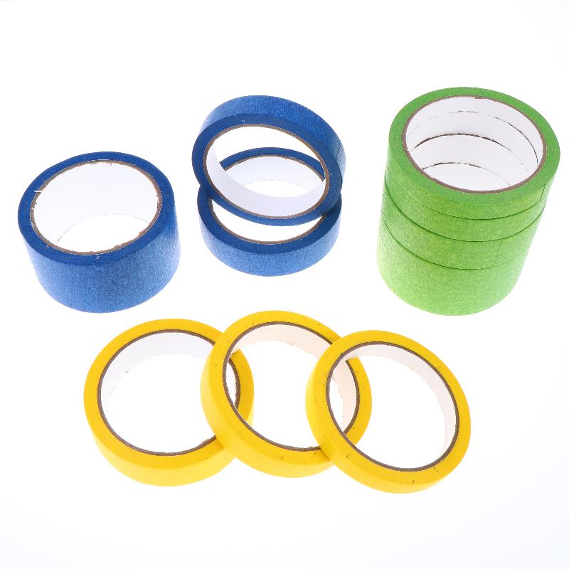 4PCS Multi-Size Blue/Green/Yellow Painter's Tape - High Quality Clean Release Masking Tape For Home & Office Use