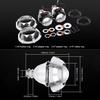 2.5 Inch Universal Bi Xenon HID Projector Lens Silver Black Shroud H1 Xenon LED Bulb H4 H7 Motorcycle Car Headlight