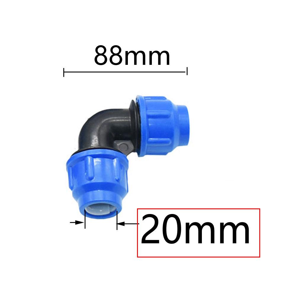 20mm/25mm/32mm/40mm/50mm PE-Rohr Schnellverbinder 90 Grad Winkel Reduzierstück Schnelle Verbindung Kunststofffittinge