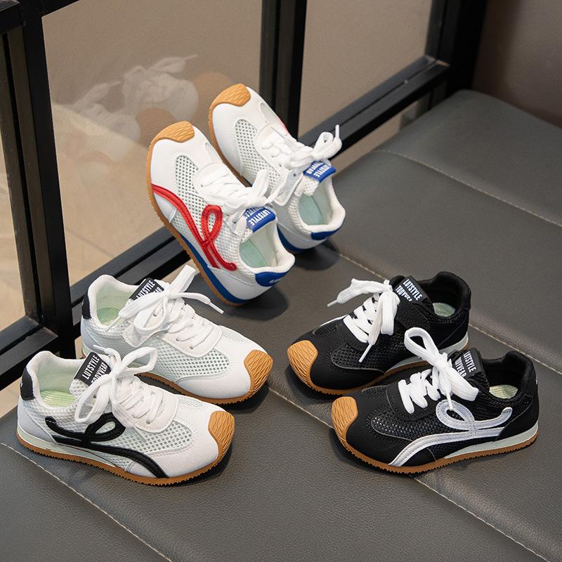 Children's Moral Training Shoes 2025 Spring and Summer Boys' Sports Shoes Casual Board Shoes Girls' Little White Shoes Soft Soles Baby Moral Traini