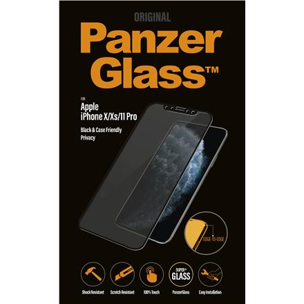 Protective glass PanzerGlass  PanzerGlass E2E Super+ iPhone X/XS /11 Pro Case Friendly Privacy czarny/black