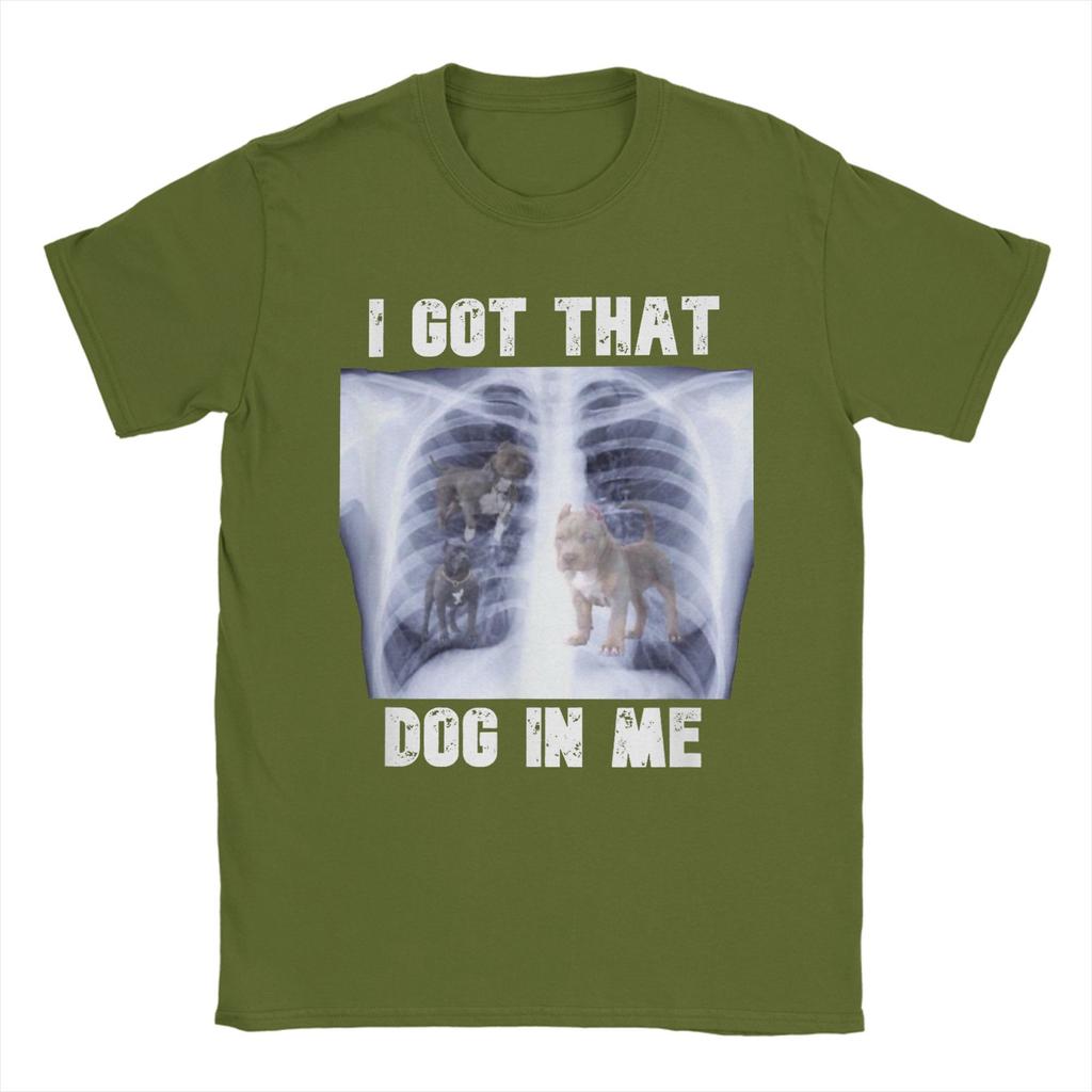 Ich habe diesen Hund in mir Röntgen Meme T-Shirts für Männer Baumwolle Humorvolle T-Shirts O-Ausschnitt T-Shirts Kurzarm Kleidung Übergröße