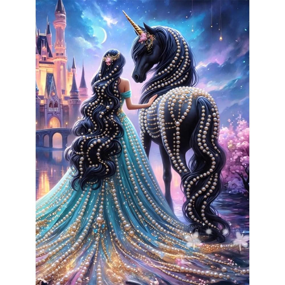 

Disney Pearl Painting Set Rapunzel Dreamy Epic Style Sparkling Painting Crafts Home Wall Decoration Handmade Gift 35x45cm
