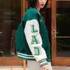 New MLB Varsity LA DODGERS Baseball Jacket Unisex Dark Green 3AJPV0234-07GND