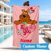 Custom Name Scooby dog Beach Towel, Soft Quick-Dry Beach Towel, Ideal for Pool, Camping, Perfect Travel Essential Gift