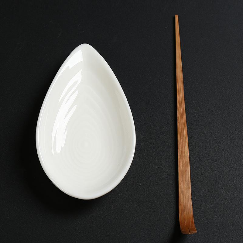 White jade porcelain tea ceramic tea lotus white kung fu tea set tea ceremony accessories teaspoon tea set