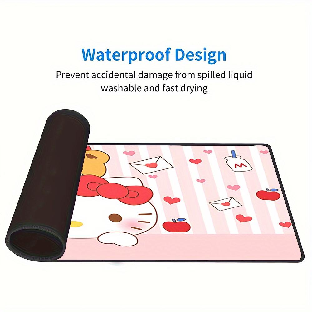 Hello Kitty, Teddy Bear Themed XXL Mouse Pad - Non-slip Rubber Desk Mat for Gaming and Office Use, Multi-Function Keyboard 0826055a