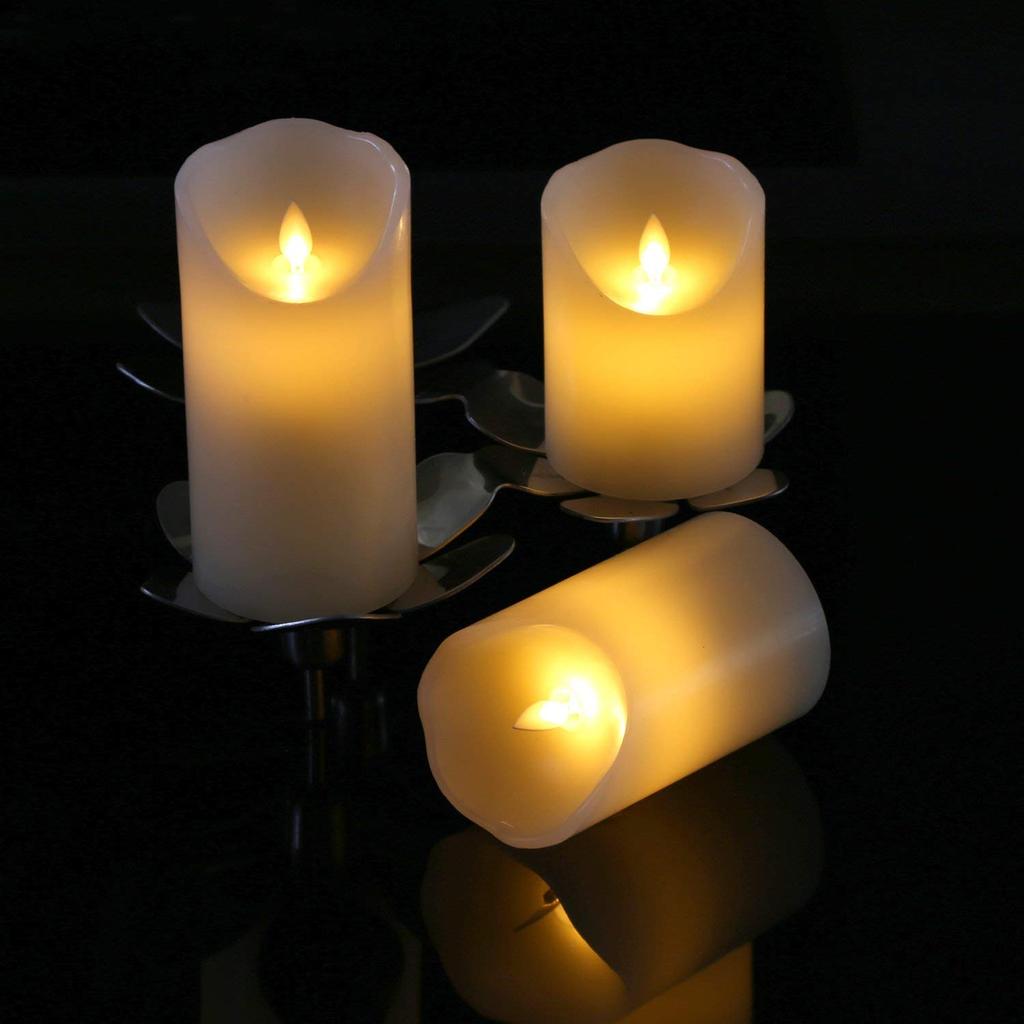 Wasin LED Candle Lights, Relaxing Party Candle Set (3 pieces), with Dedicated Remote Control
