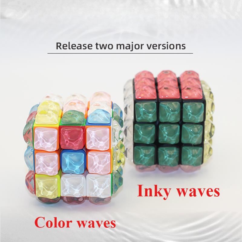 New 3x3 Wave Magic Cube Magnetic Puzzle Cube Transparent Magnetic Children's Educational Toy