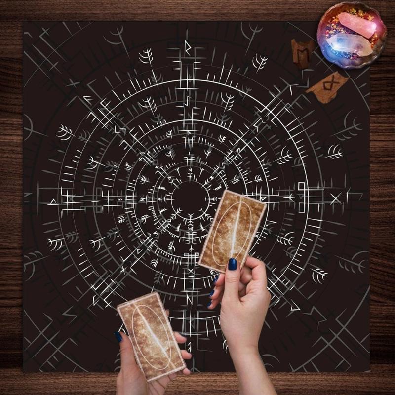 Astrology Tarots Table Altar Cloth Metaphysical Board Game Mat Pendulum Divinations Altar Tablecloth Board Game Card Pad