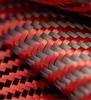 12" X 60" Black & Red 3K Carbon Fiber Fabric 220gsm 2x2 Twill Weave Cloth