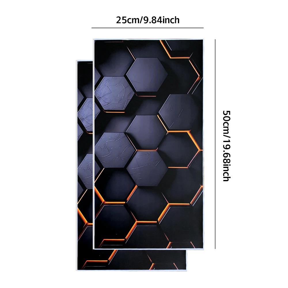 Car B Pillar Sticker Honeycomb Hexagon Auto Center Column Decoration Cover Scratches Waterproof Decals for Truck Car Accessories