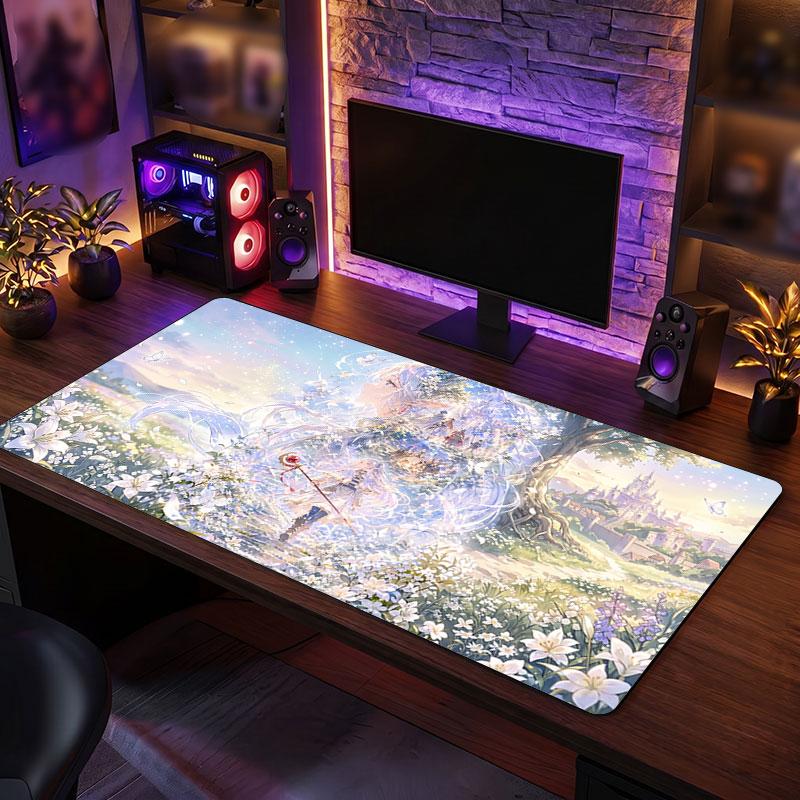 Big Mouse PadFrieren Beyond Journey's End Extended Soft Desk Mat Gaming Office Computer Table Decor Mat