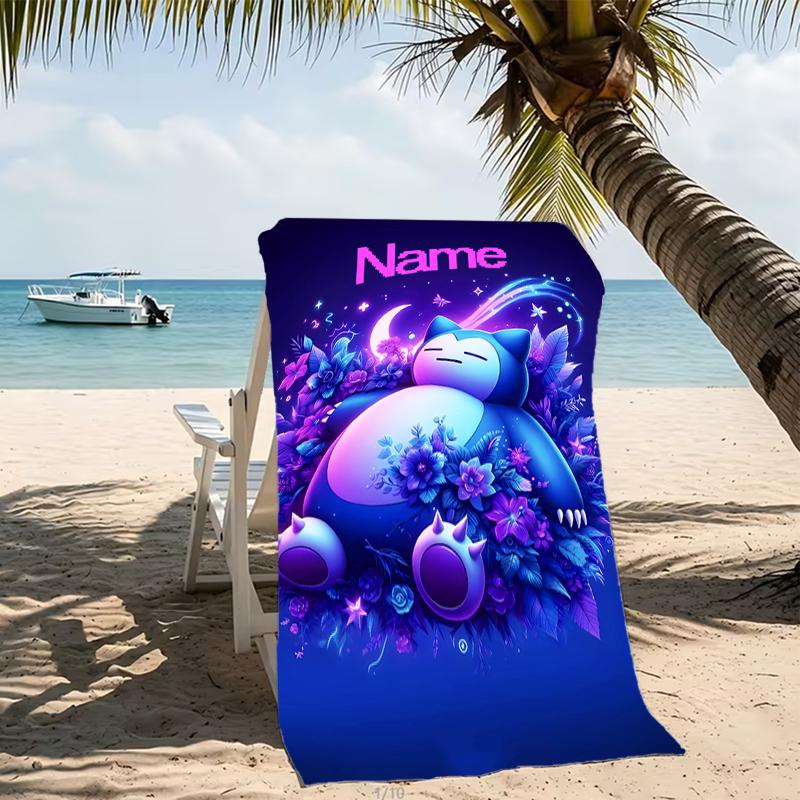 Customizable personalized beach towels Pokémon themed designs.Suitable for the beach, yoga, sports;ideal as beach accessories